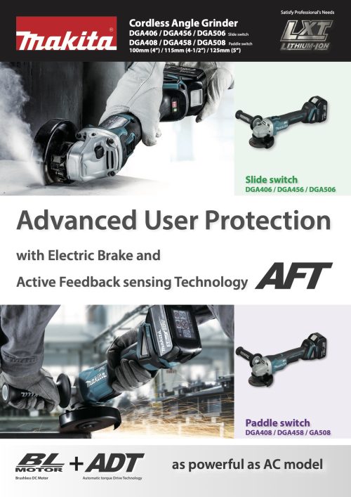 MAKITA DGA508RFE 125 mm (5") 18V Cordless Angle Grinder - Image 4