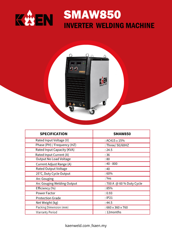 KAEN SMAW850 MMA Welding Machine - Image 2